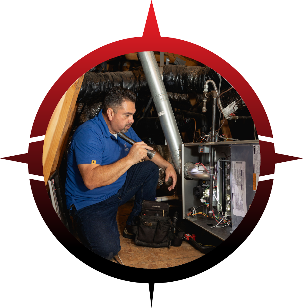 Oscar Fregoso performing a commercial property inspection service